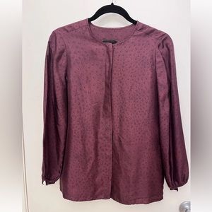 Longchamp 100% Long Sleeve Silk Blouse - Size 40 us 8- SRP $440